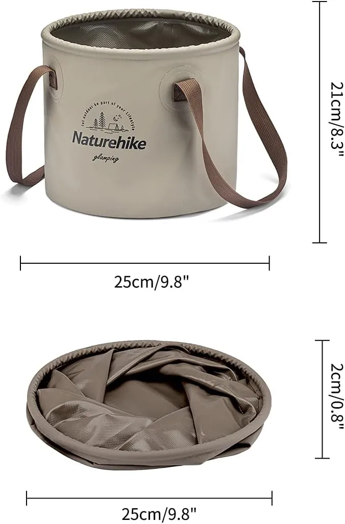 Naturehike Multifunctional Collapsible Water Basin, Folding Tub, Portable Bin, Lightweight Foldable Bucket with Handles for Camping, Dish Washing, Laundry, Fishing, Hiking