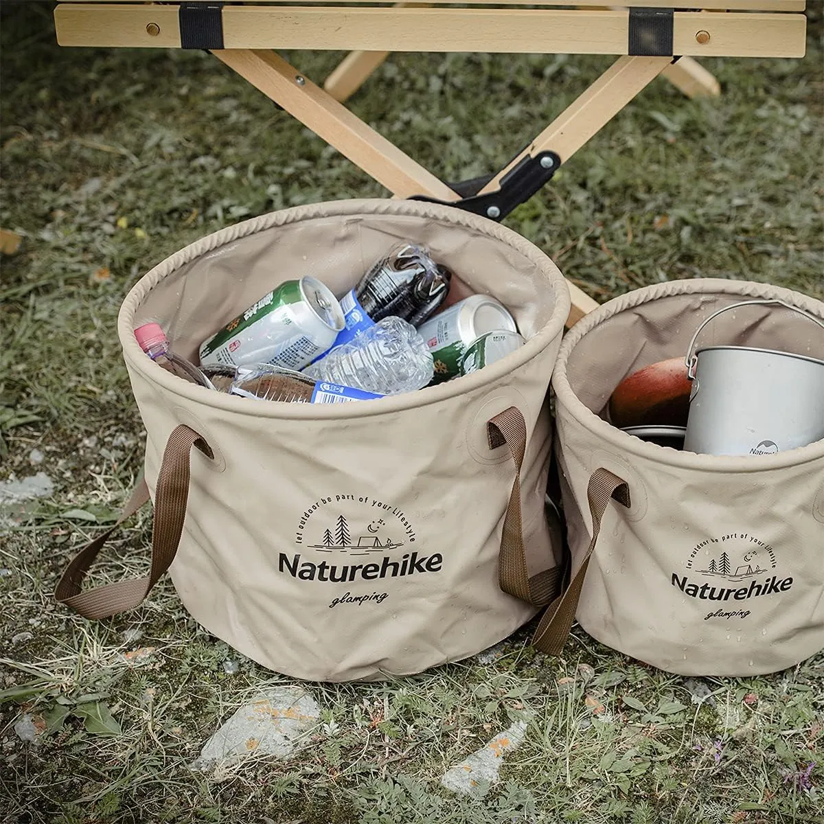 Naturehike Multifunctional Collapsible Water Basin, Folding Tub, Portable Bin, Lightweight Foldable Bucket with Handles for Camping, Dish Washing, Laundry, Fishing, Hiking