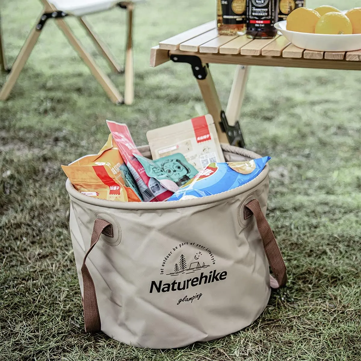 Naturehike Multifunctional Collapsible Water Basin, Folding Tub, Portable Bin, Lightweight Foldable Bucket with Handles for Camping, Dish Washing, Laundry, Fishing, Hiking