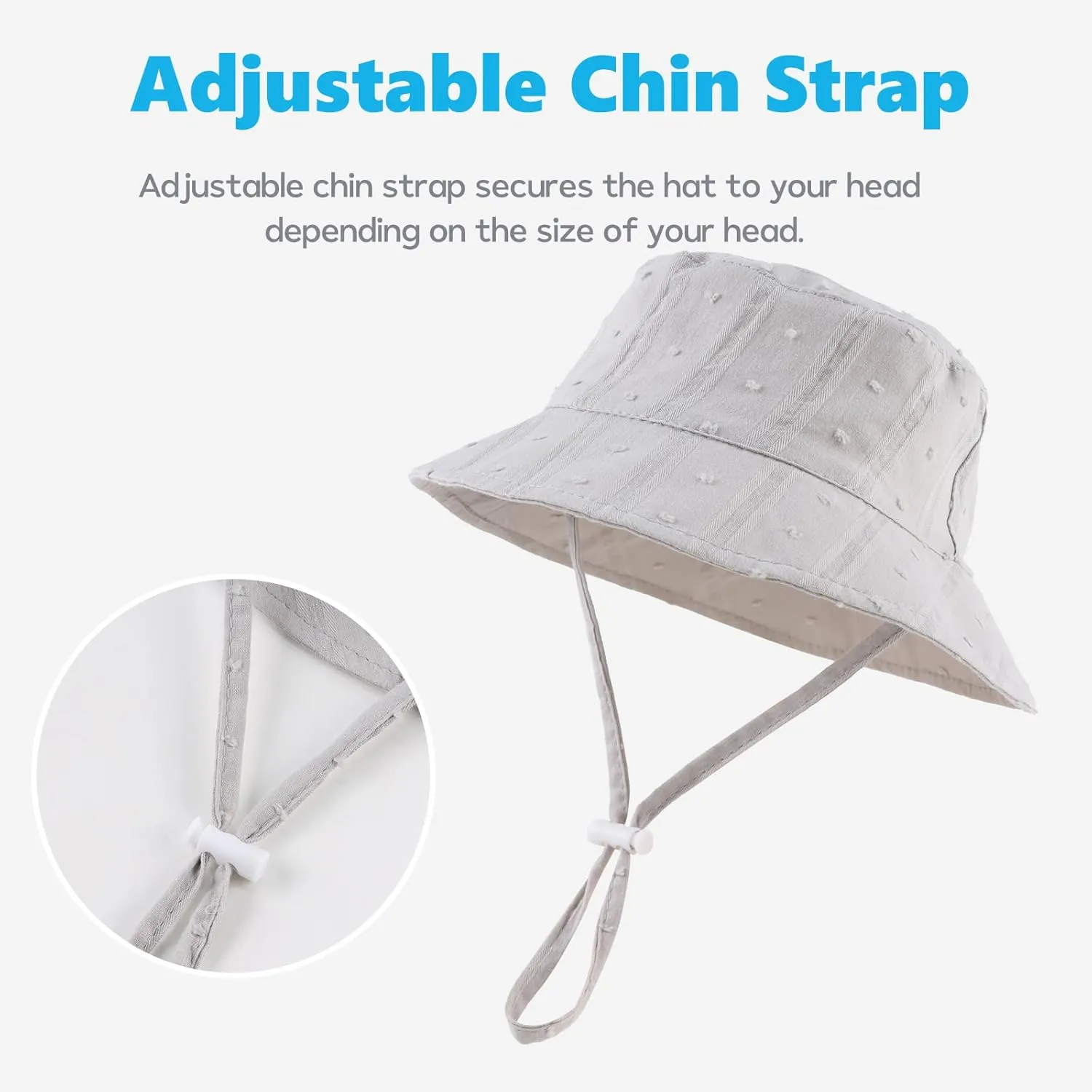 OMUKY Baby Sun Hat Cotton Beach Cap for Infant Toddler Boys and Girls Sun Protection Bucket Hat
