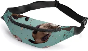 Otters Belt Bag with Adjustable Strap, Lightweight Travel Crossbody Bags, Hands-Free Mini Fanny Packs in Running Gym