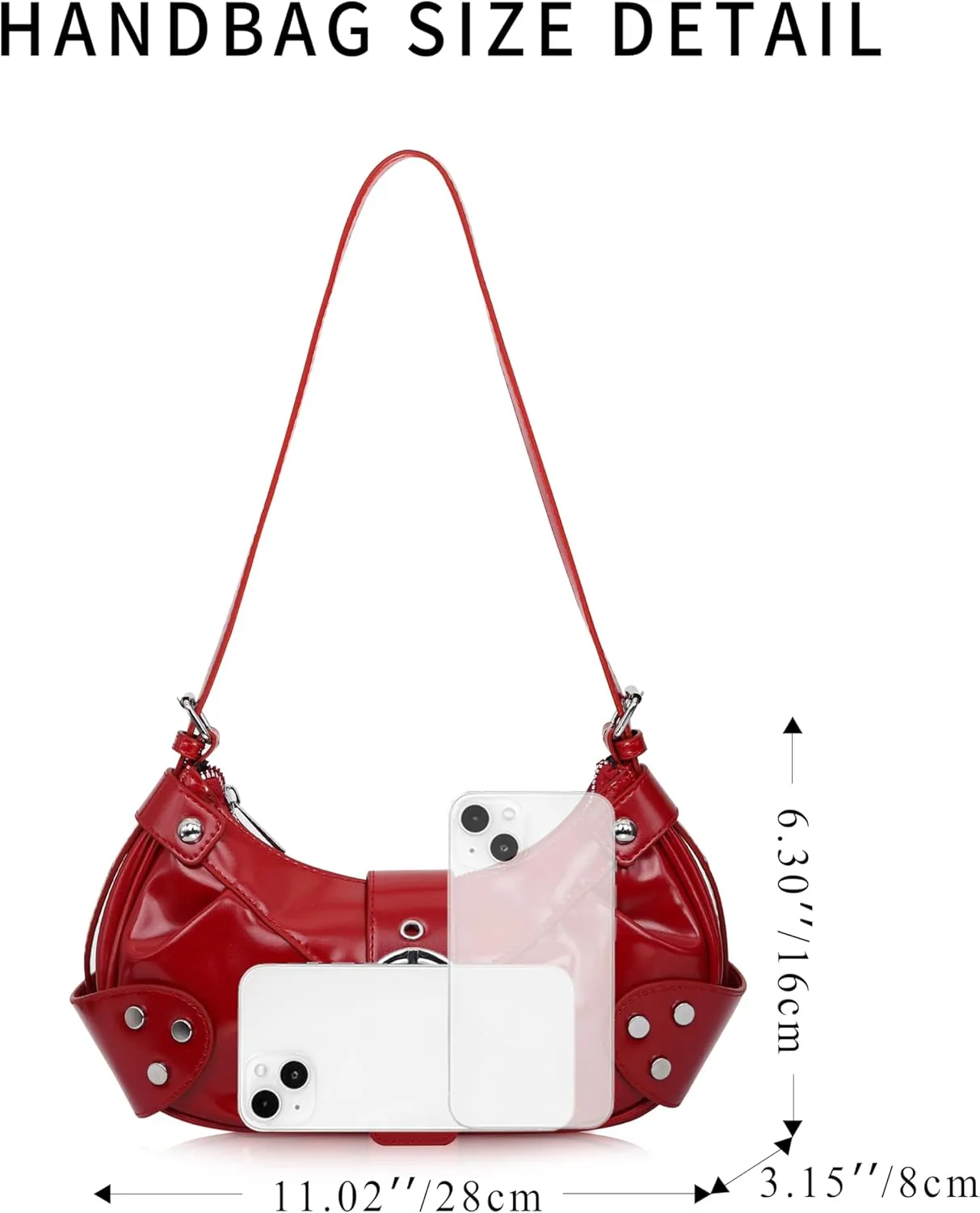 Shoulder Bag for Women - PU Leather Purse Adjustable Strap Hobo Crossbody Handbag with Zipper Closure