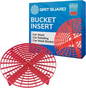 The Original Grit Guard Red Bucket Insert - 10" Diameter Car Wash Bucket for Car Washing, Detailing Compatible with 3.5, 4, 5 and 6 Gallon Buckets