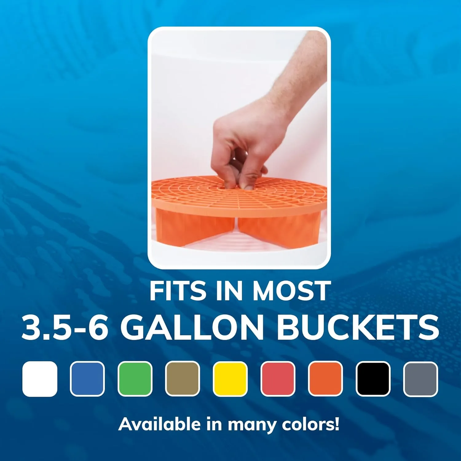 The Original Grit Guard Red Bucket Insert - 10" Diameter Car Wash Bucket for Car Washing, Detailing Compatible with 3.5, 4, 5 and 6 Gallon Buckets
