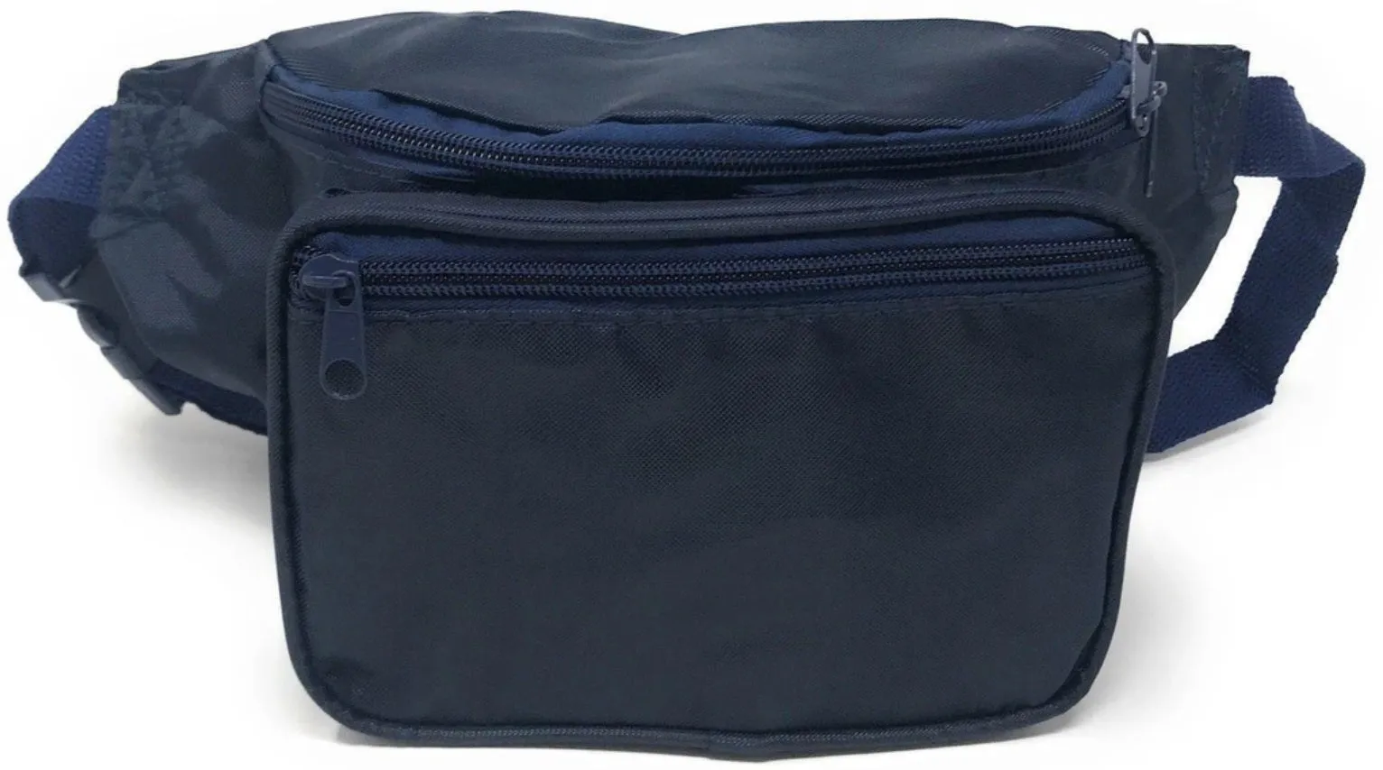 Three Pockets Nylon Fanny Pack W/Large Imprint Area
