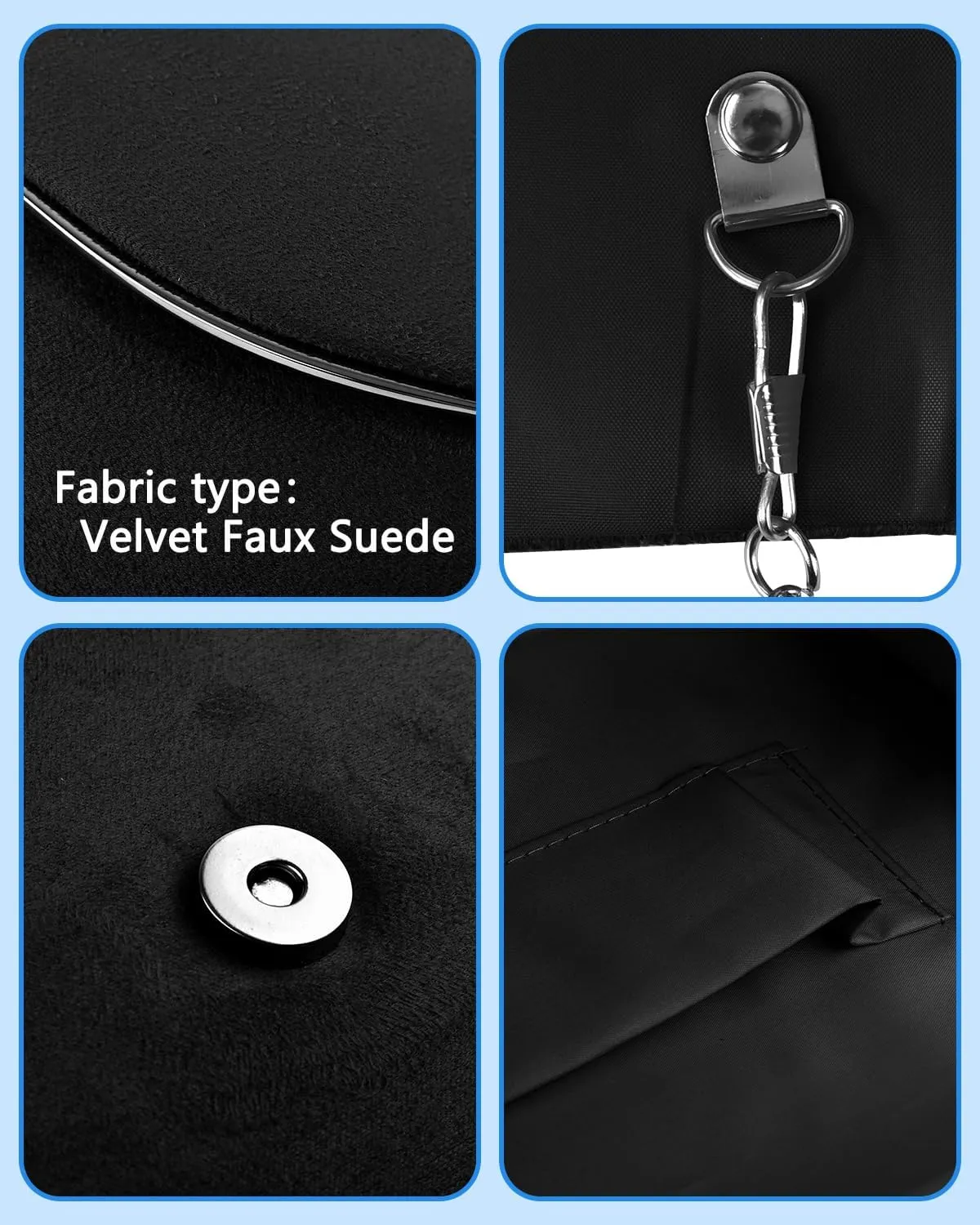 TINDTOP Clutch Purses for Women, Formal Evening Bags Suede Shoulder Envelope Party Handbags Wedding Cocktail Prom Clutches