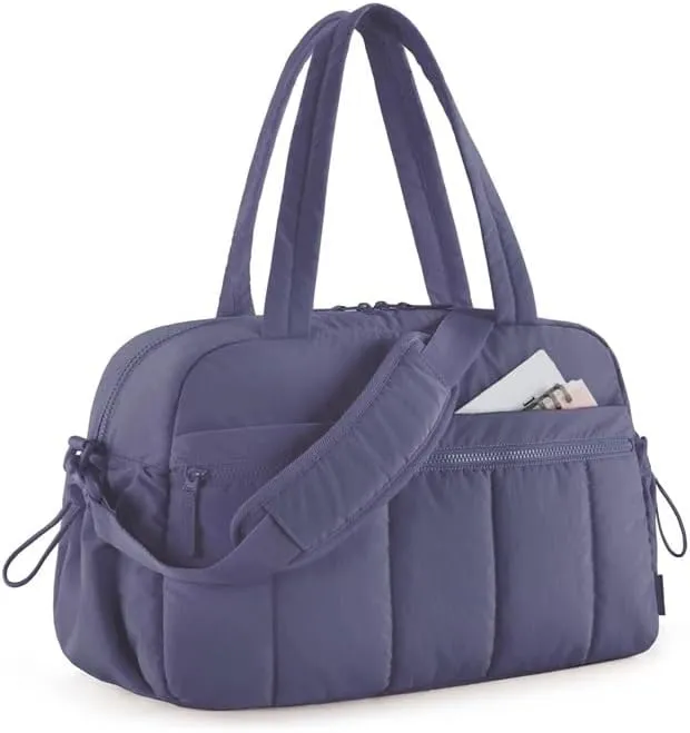 Travel Duffel Bag Gym Bag for Women with Wet Pocket Carry on Weekender Bags Waterproof Hand Luggage Airport Cabin Bag(DEEP BLUE)