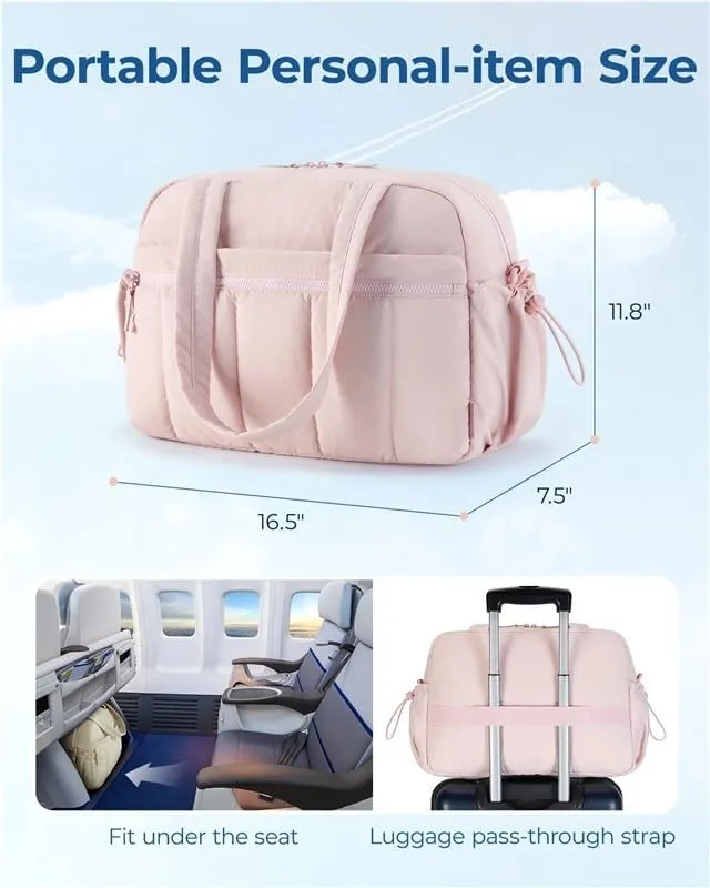 Travel Duffel Bag Gym Bag for Women with Wet Pocket Carry on Weekender Bags Waterproof Hand Luggage Airport Cabin Bag(DEEP BLUE)
