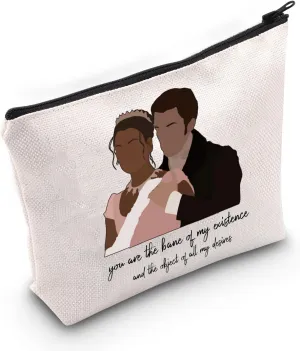 WCGXKO Regency TV Show Inspired Love Quote Kate and Anthony Couple Gift Canvas Makeup Bag for Fans (my desires)