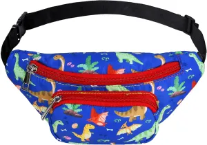 WODODO Dinosaurs Kids Fanny Packs for Boys Childrens Sports Holidays Party Camping Trip Crossbody Bags