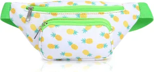 WODODO Pineapple Kids Fanny Packs for Girls Childrens Sports Holidays Party Camping Trip Crossbody Bags